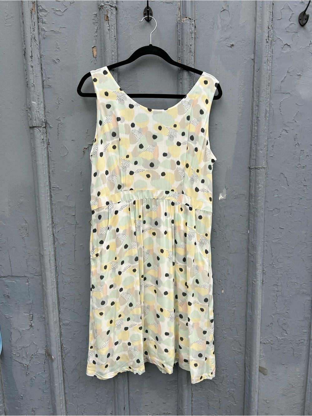 Oliver Bonas Yellow Green Dress, UK 16 (US 12)